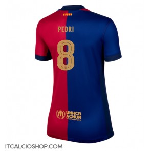 Barcelona Pedri Gonzalez #8 Prima Maglia Femmina 2024-25 Manica Corta